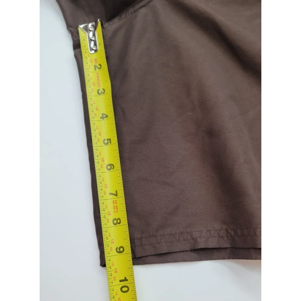 Body Glove Men's Brown Board Shorts Swim Trunks Neon Green Surf Cargo Pocket Lg